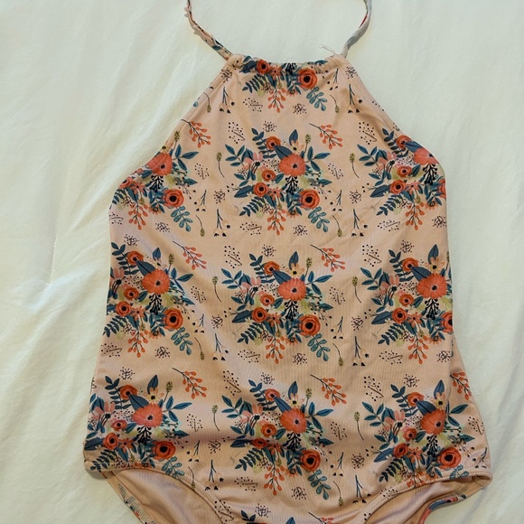 Feather Arrow for Peek SwimSuit for Girls Size 12 One piece Floral - Picture 1 of 4